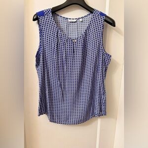 Reitmans Navy and White Patterned Blouse